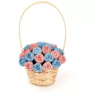 Корзинка из 27 шоколадных роз ...